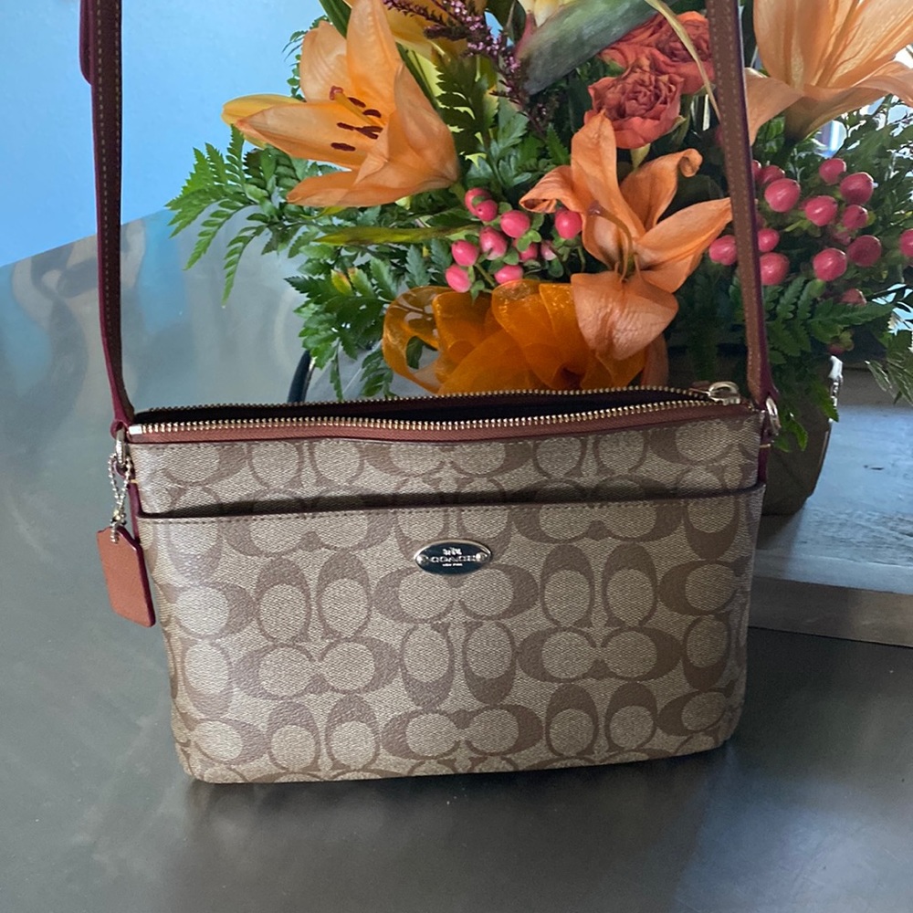 Authentic coach cross body purse